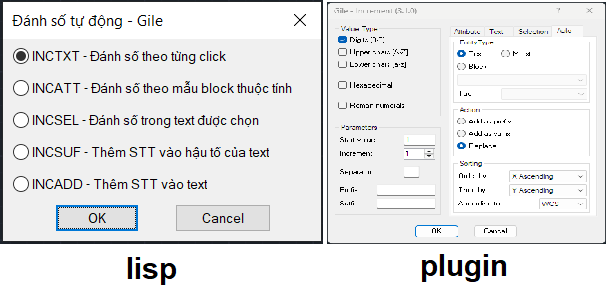 lisp đánh số tự động